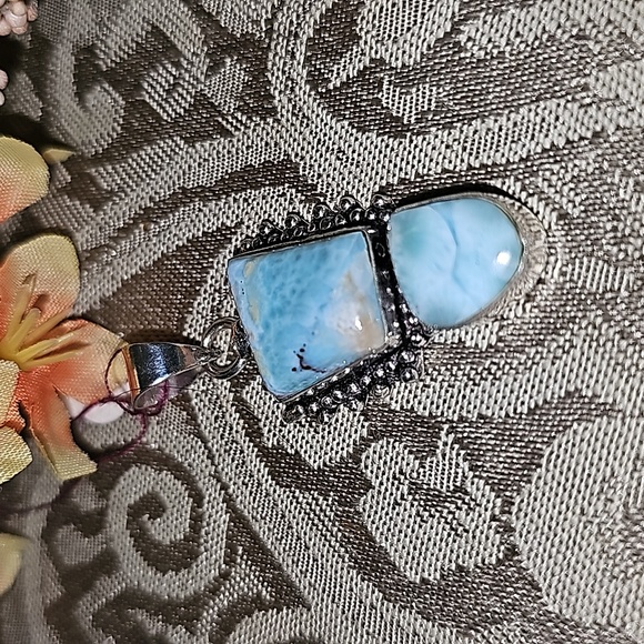 New Sterling silver Larimar pendant - Picture 8 of 8